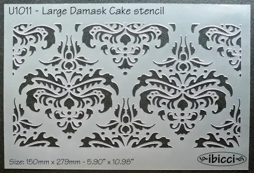 ibicci Damask Cake Stencil - Large design 5.9"